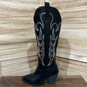 WOMEN’S KNEE HIGH COWBOY BOOTS (CATTLE-9)